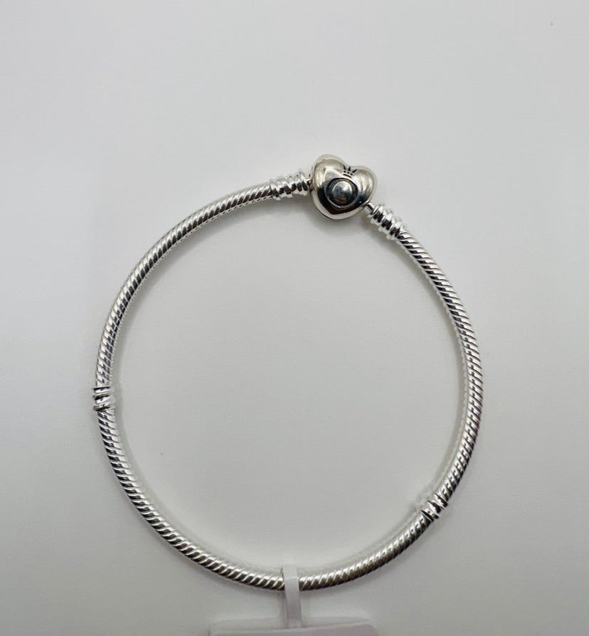 Heart Clasp Snake Chain Bracelet