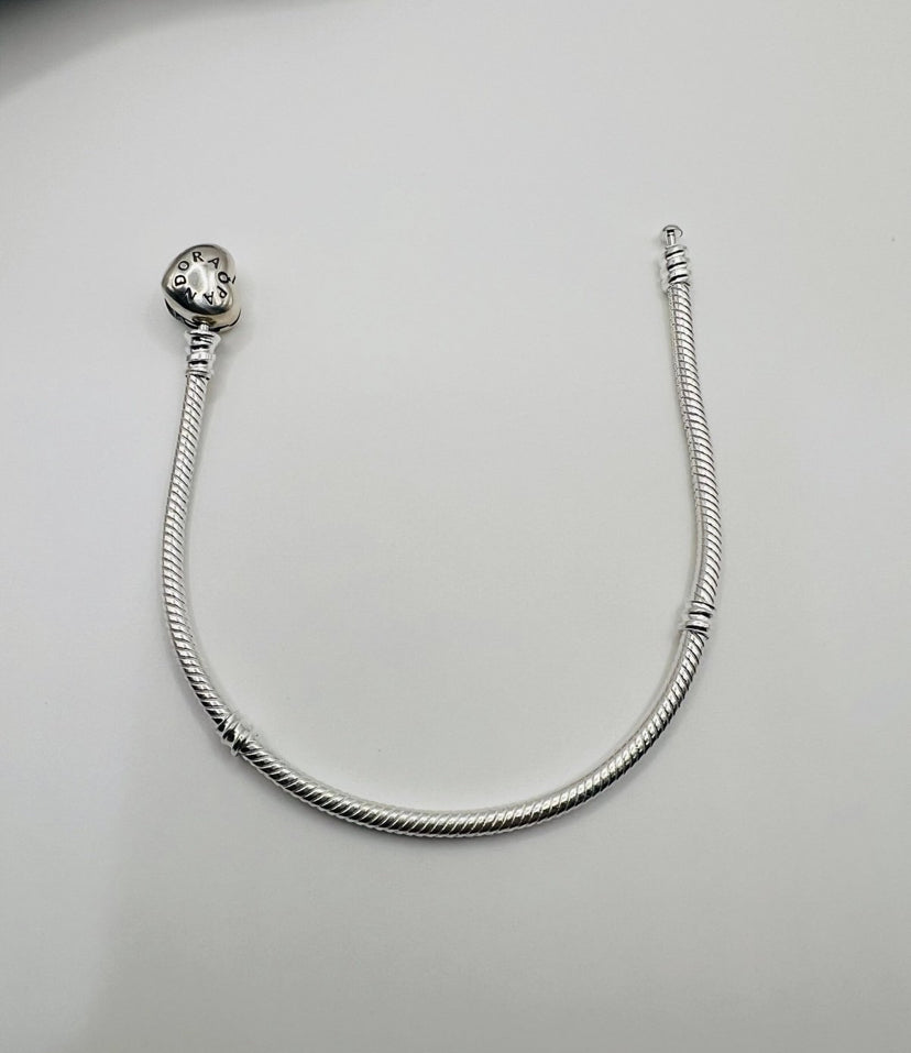Heart Clasp Snake Chain Bracelet