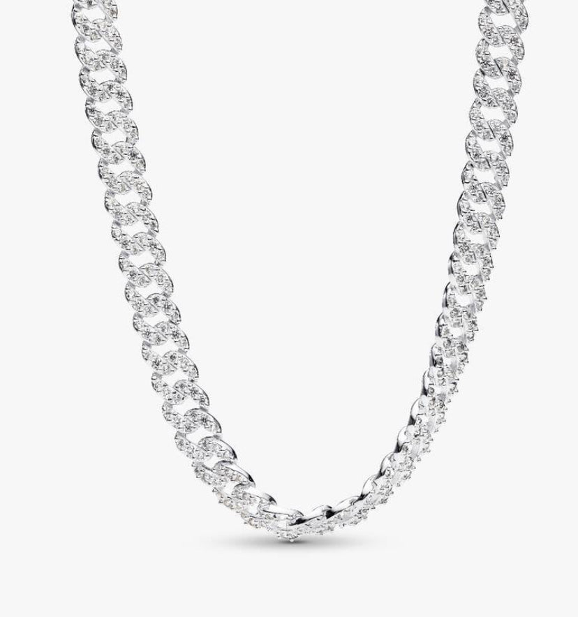 Pavé Cuban Chain Necklace