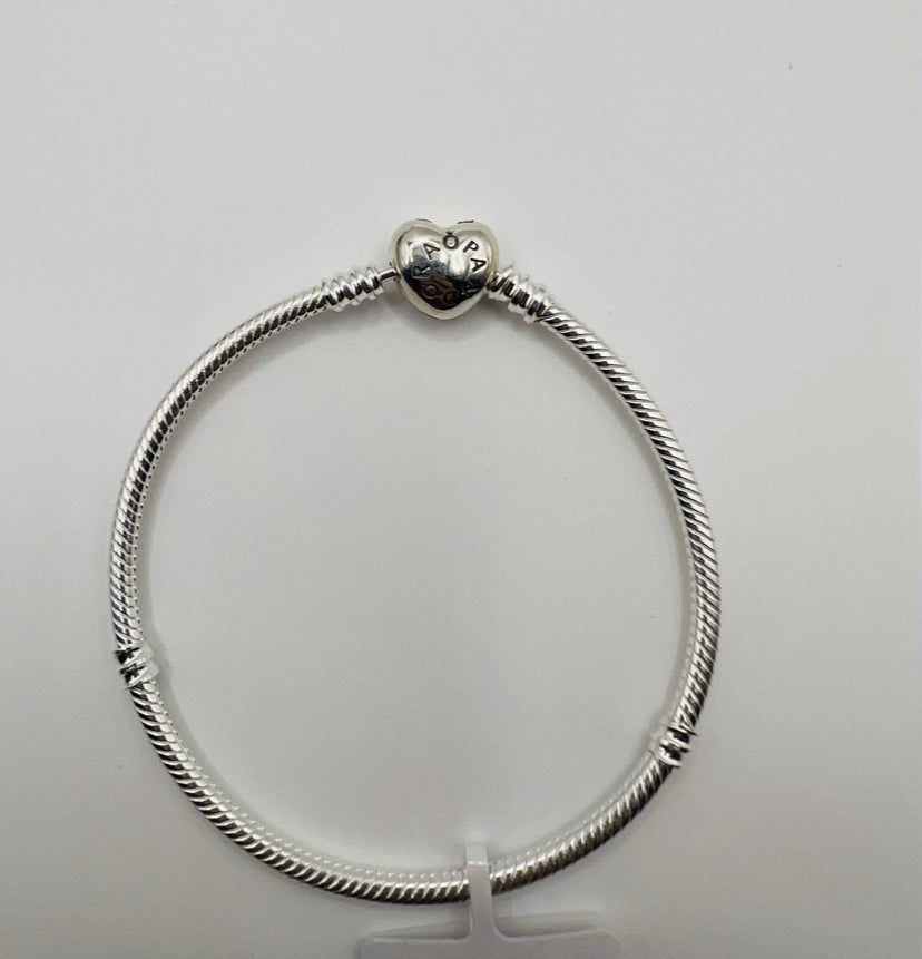 Heart Clasp Snake Chain Bracelet